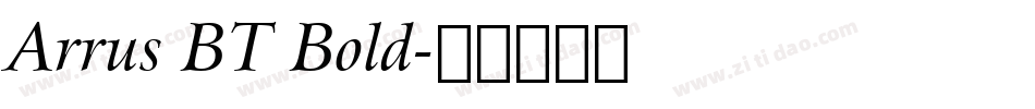 Arrus BT Bold字体转换